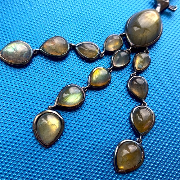 Clyde Duneier sterling silver Labradorite Peacock - Picture 7 of 9